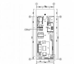 [福建]现代SOHO风格两层样板房室内装修施工图（含高清效...