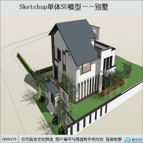 SK00175中式别墅su模型