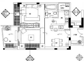 [深圳]某样板间A1户型施工图（含效果）