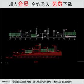 某小区大门施工图纸CAD