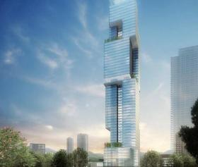 [福建]SOM福州环球大厦商业办公综合超高建筑方案文本
