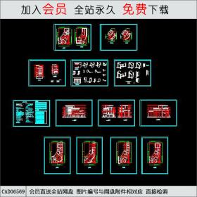 滨江新区新桥村小区会所建施CAD