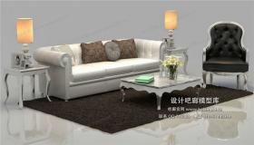 欧式风格沙发组合3Dmax模型 (35)