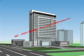 NO01781产业园办公楼建筑方案设计su模型+cad图纸