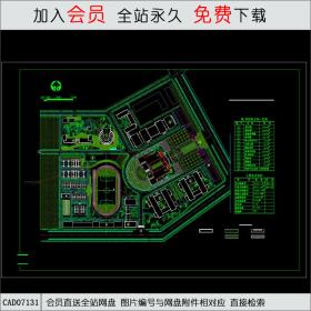 某大学总体规划方案图CAD