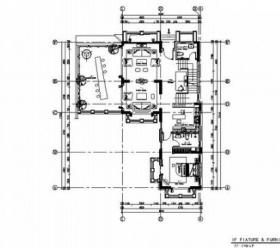[海南]奢华欧式风格两层别墅样板间室内装修施工图（含效...