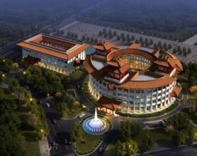 五层中式园林建筑模型方案设计（max）