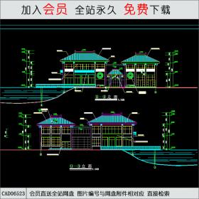 会所平立剖图CAD