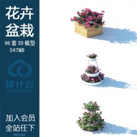 国外高精花卉花朵 3Dmax模型花圃精细 3D文件