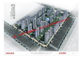 NO00431cad图纸效果图文本中式风格居住区小区规划住宅