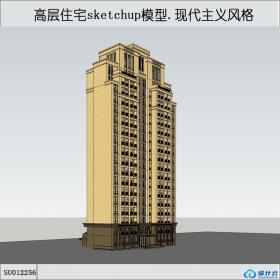 SU012256住宅，现代主义风格，28层