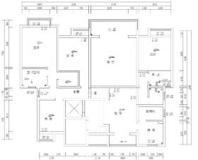 美式古典风格四居室装修施工图设计（附效果图）