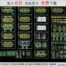 CAD03839某住宅小区21栋建筑施工图CAD