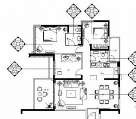 [三亚]现代风格度假公寓小居室室内空间装修施工图