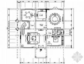 高级中式风格雅居三层别墅室内装修施工图（含效果）