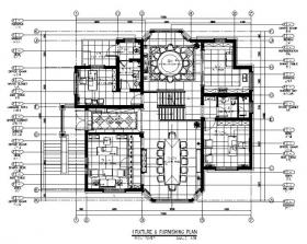 [安徽]简约设计全套别墅设计CAD施工图（含效果图）