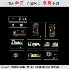 食堂全套建筑施工图CAD