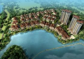 [广东]松山湖新古典风格高层+别墅建筑模型