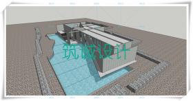 TU00028成羽町美术馆 SU+CAD+5个PPT安藤忠雄 大师作品