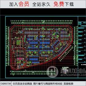 万达商场 地下一层超市二层车库带人防CAD