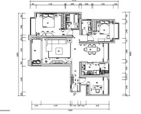 三居室现代简约风住宅设计施工图（附效果图）