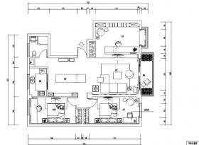 [新疆]三居室住宅设计施工图（附效果图）