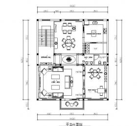 后现代-样板房设计CAD施工图（含效果图）