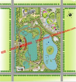 NO01132公园设计景观方案设计cad总图su模型方案文本