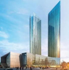 [江苏]超高层玻璃幕墙星级酒店及办公建筑设计方案文本
