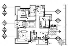 [重庆]三室两厅样板间施工图(含实景)