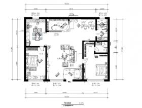 铭筑设计- 刘颖住宅装修施工图+效果图