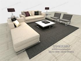 现代风格沙发组合3Dmax模型 (55)