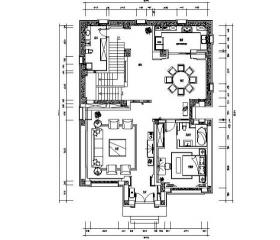 [山西]优雅庄重中式风格别墅室内设计施工图（含效果图）