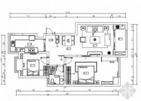 [杭州]两室两厅温馨小户型室内装修施工图（含效果图）