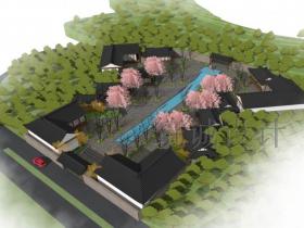 TU00171新中式法式古典 会所 会馆 建筑设计SU模型方案 素材