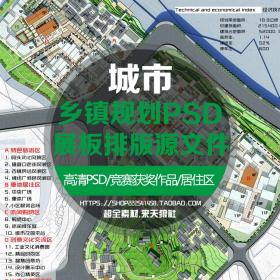 T1929超全居住区村庄乡镇旧城市改造更新规划设计PSD模板展...