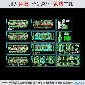 CAD04279 四川塞纳河住宅小区6号楼建筑施工图CAD