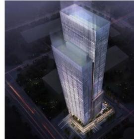 [广东]193米错层式玻璃幕墙办公楼建筑设计方案文本