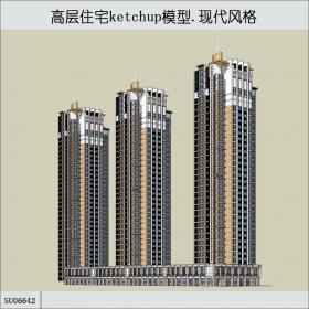 SU06642高层住宅楼，现代风格，33层