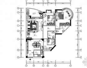 精品现代简约大气三居室室内设计装修施工图（含效果）