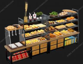 现代面包保鲜柜3D模型ID：421622