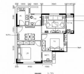 [上海]精致简欧风格两居室室内装修施工图