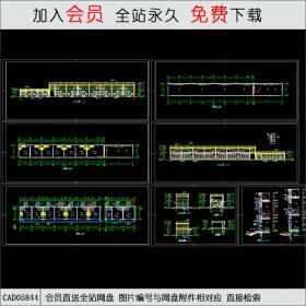 二层商业楼施工图纸CAD