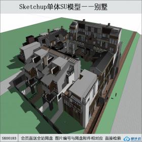 SK00183中式别墅su模型