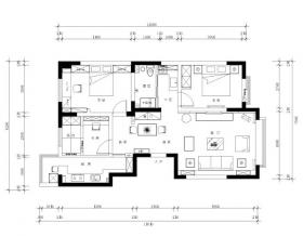 [福建]96平米小型地中海风格三居室施工图设计（附效果图...