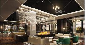 YH02205新中式酒店设计 生态绿色简约商业空间CAD+方案效果图