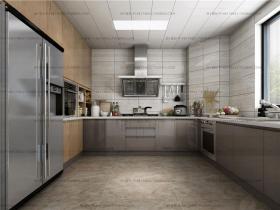 现代厨房橱柜餐具组合3D模型