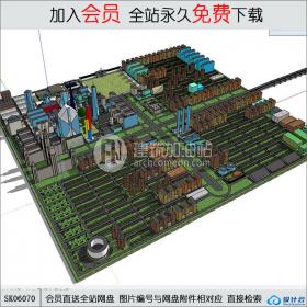 SK06070城市规划 su模型