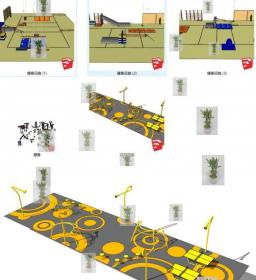 T1125 su素材户外体育运动健身设施器材乒乓球桌传声筒健身...