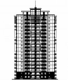 某十八层一梯六户住宅楼建筑扩初图（含效果图）